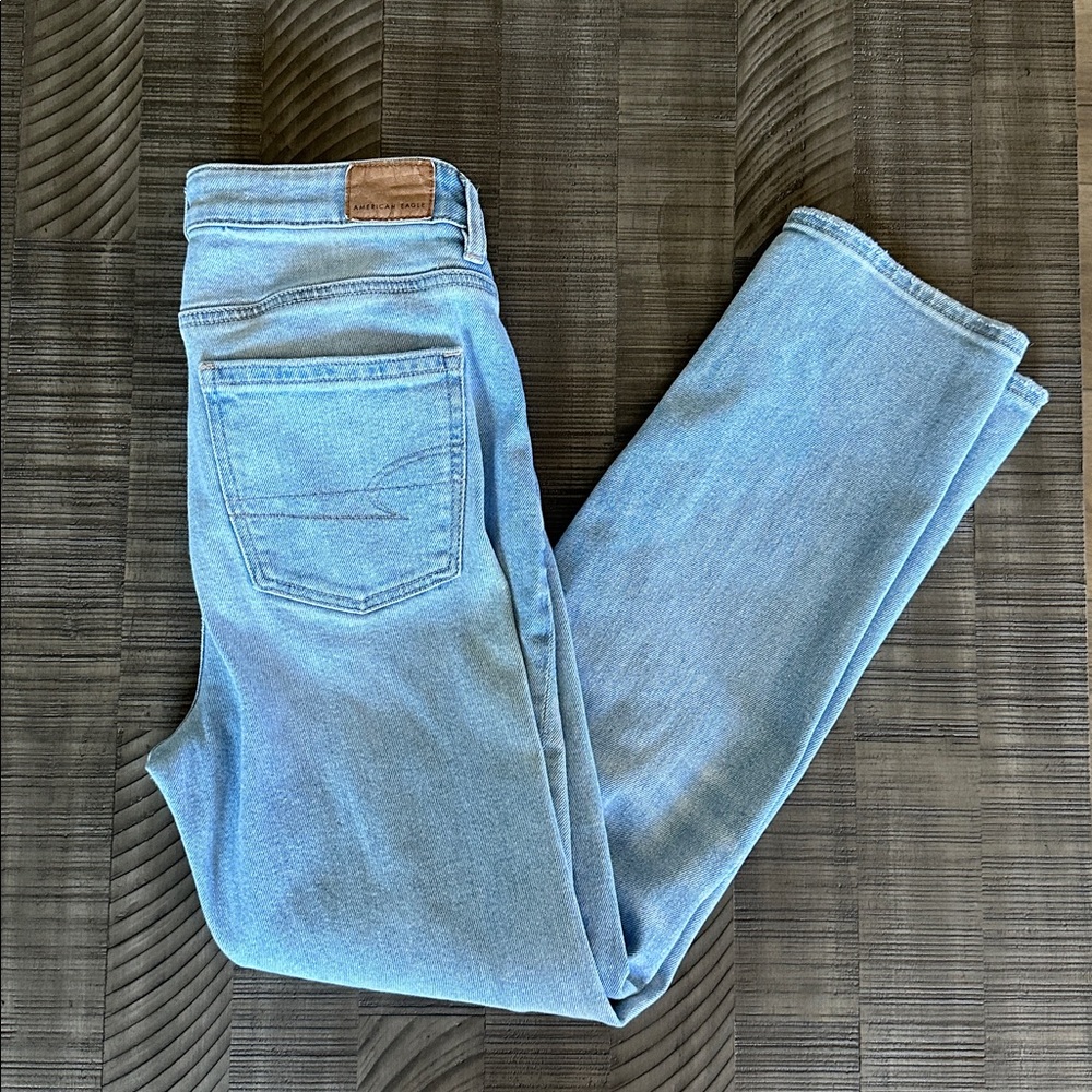 American Eagle Outfitters Light Blue Straight Leg Jeans